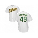 Oakland Athletics #49 Kendall Graveman Replica White Home Cool Base MLB Jersey