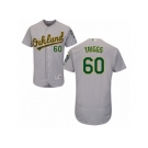 Oakland Athletics #60 Andrew Triggs Grey Flexbase Authentic Collection MLB Jersey