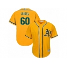 Oakland Athletics #60 Andrew Triggs Replica Gold Alternate 2 Cool Base MLB Jersey