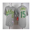 mlb jerseys oakland athletics #15 lawrie grey[lawrie]