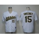 mlb jerseys oakland athletics #15 sweeney white (cool base)