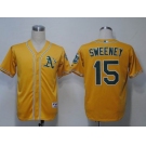 mlb jerseys oakland athletics #15 sweeney yellow