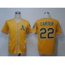 mlb jerseys oakland athletics #22 carter yellow