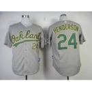 mlb jerseys oakland athletics #24 henderson grey