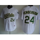 mlb jerseys oakland athletics #24 henderson white W