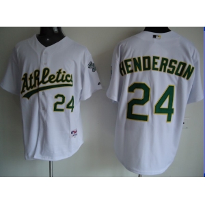 mlb jerseys oakland athletics #24 henderson white W