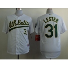 mlb jerseys oakland athletics #31 lester white