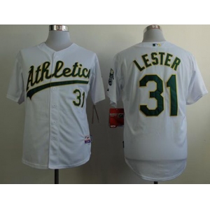 mlb jerseys oakland athletics #31 lester white