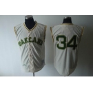 mlb jerseys oakland athletics #34 fingers m&n cream 1968