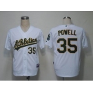 mlb jerseys oakland athletics #35 powell white (cool base)