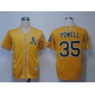 mlb jerseys oakland athletics #35 powell yellow