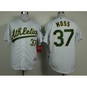 mlb jerseys oakland athletics #37 moss white