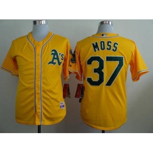 mlb jerseys oakland athletics #37 moss yellow