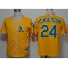 mlb jerseys oakland athletics #42 rivkey henderson yellow