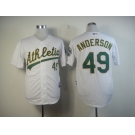 mlb jerseys oakland athletics #49 anderson white