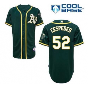 mlb jerseys oakland athletics #52 yoenis cespedes green[2014 new]