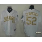 mlb jerseys oakland athletics #52 yoenis cespedes white[number camo]