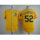 mlb jerseys oakland athletics #52 yoenis cespedes yellow[number black]