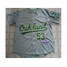 mlb jerseys oakland athletics #53 cahill grey