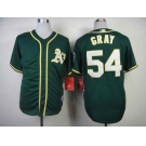 mlb jerseys oakland athletics #54 gray green