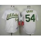 mlb jerseys oakland athletics #54 gray white