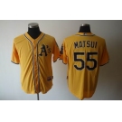 mlb jerseys oakland athletics #55 matsui yellow