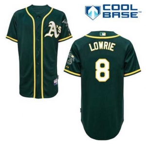 mlb jerseys oakland athletics #8 lowrie green[2014 new][lowrie]