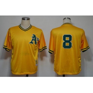 mlb jerseys oakland athletics #8 yellow