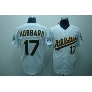 mlb oakland athletics #17 hubbard m&n white