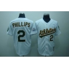 mlb oakland athletics #2  phillips m&n white