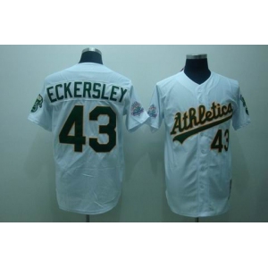 mlb oakland athletics #43 eckersley m&n white