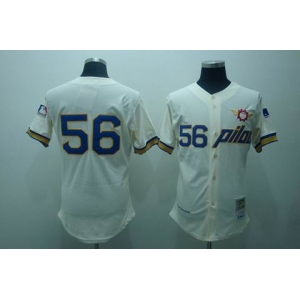 mlb seattle pilots #56 bouton cream