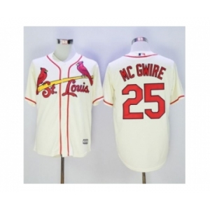 St.Louis Cardinals #25 Mark McGwire Cream New Cool Base Stitched Baseball Jersey