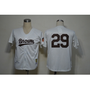 mlb jerseys St. louis browns #29 satchel paige cream [M&N]