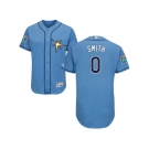 Men Tampa Bay Rays #0 Mallex Smith Light Blue Flexbase Authentic Collection Stitched MLB Jersey