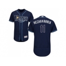 Men Tampa Bay Rays #11 Adeiny Hechavarria Dark Blue Flexbase Authentic Collection Stitched MLB Jersey