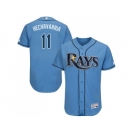 Men Tampa Bay Rays #11 Adeiny Hechavarria Light Blue Flexbase Authentic Collection Stitched MLB Jersey