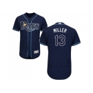 Men Tampa Bay Rays #13 Brad Miller Dark Blue Flexbase Authentic Collection Stitched MLB Jersey