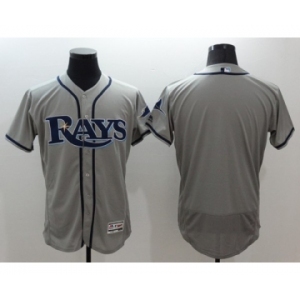 Men Tampa Bay Rays Blank Majestic Gray Flexbase Authentic Collection Jersey