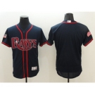 Men Tampa Bay Rays Blank Majestic Navy 2016 Independence Day Stars & Stripes Flex Base Team Jersey