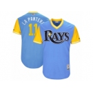 Men's 2017 Little League World Series Rays #11 Adeiny Hechavarria La Pantera Light Blue Jersey