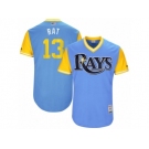 Men's 2017 Little League World Series Rays #13 Brad Miller Rat Light Blue Jersey