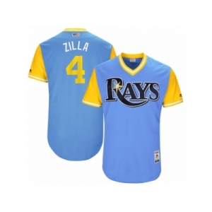 Men's 2017 Little League World Series Rays #4 Blake Snell Zilla Light Blue Jersey