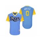 Men's 2017 Little League World Series Rays Mallex Smith #0 Mallex Light Blue Jersey