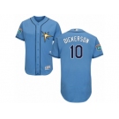 Men's Majestic Tampa Bay Rays #10 Corey Dickerson Light Blue Flexbase Authentic Collection MLB Jersey