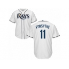 Men's Majestic Tampa Bay Rays #11 Logan Forsythe Authentic White Home Cool Base MLB Jerse