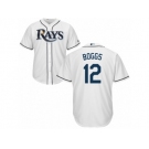 Men's Majestic Tampa Bay Rays #12 Wade Boggs Replica White Home Cool Base MLB Jersey