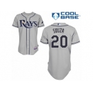 Men's Majestic Tampa Bay Rays #20 Steven Souza Authentic Grey Road Cool Base MLB Jersey