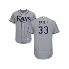 Men's Majestic Tampa Bay Rays #33 Drew Smyly Grey Flexbase Authentic Collection MLB Jersey