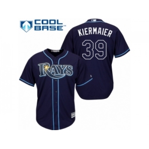 Men's Majestic Tampa Bay Rays #39 Kevin Kiermaier Authentic Navy Blue Alternate Cool Base MLB Jersey